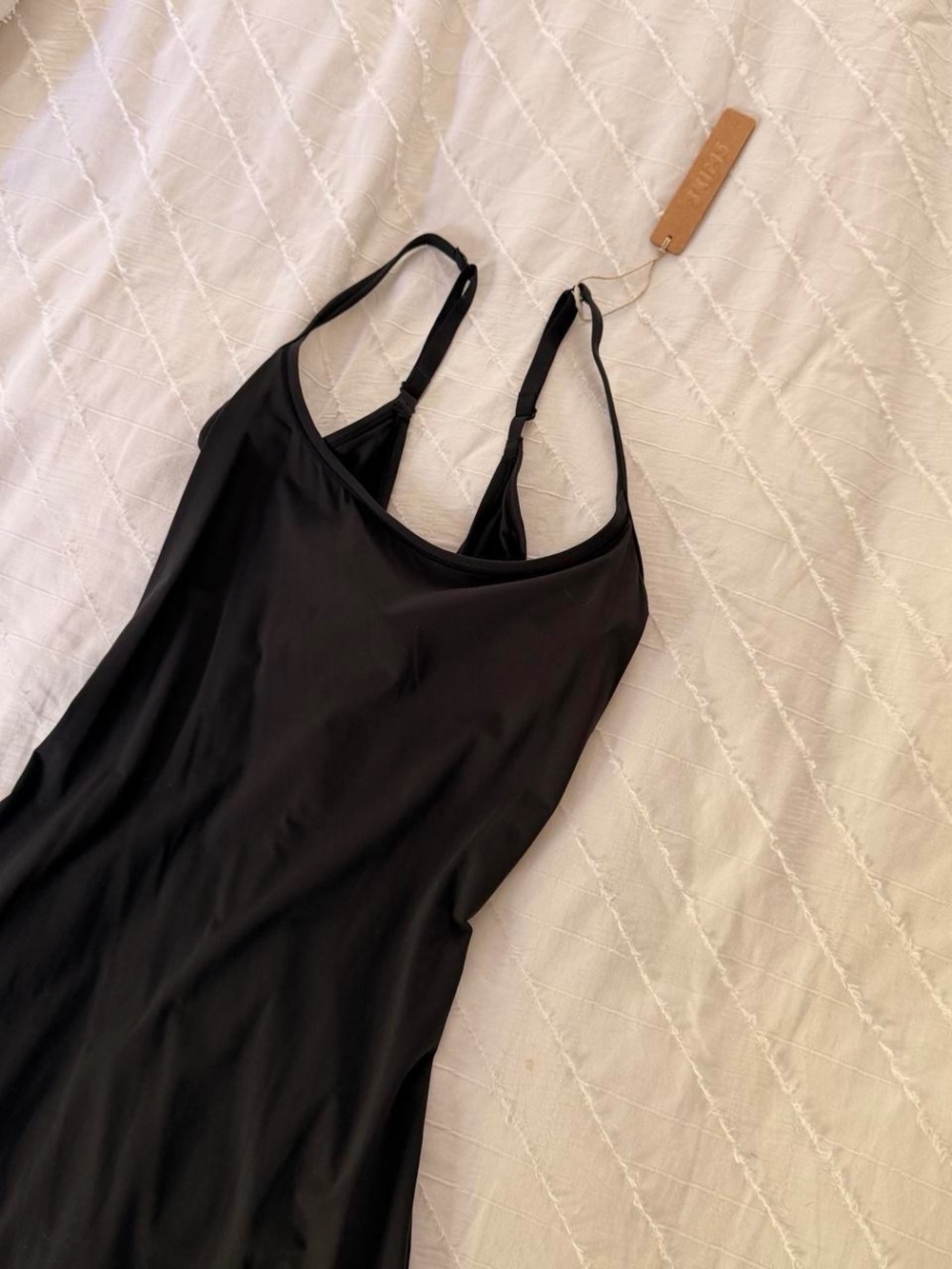 🖤 SKIMS • Fits Everybody Mini Slip Dress in Onyx - Picture 10 of 14